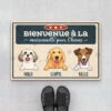 Bienvenue À La Maison Des Chiens - Cadeau Personnalisé | Paillasson Pour Amoureux Des Chiens