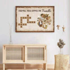 Ensemble Nous Formons Une Famille Avec Photo Et Mots Croisés - Cadeau Personnalisé | Toile Pour Famille 5 Ensemble Nous Formons Une Famille Avec Photo Et Mots Croisés - Cadeau Personnalisé | Toile Pour Famille -Vivelamode Soldes Magasin 3441CFR3 ensemble nous formons une famille avec photo et mots croises toile personnalisable famille