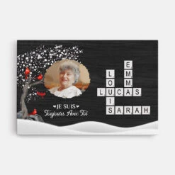 Je Suis Toujours Avec Toi Version Photo Et Mots Croisés - Cadeau Personnalisé | Toile Pour Mamie