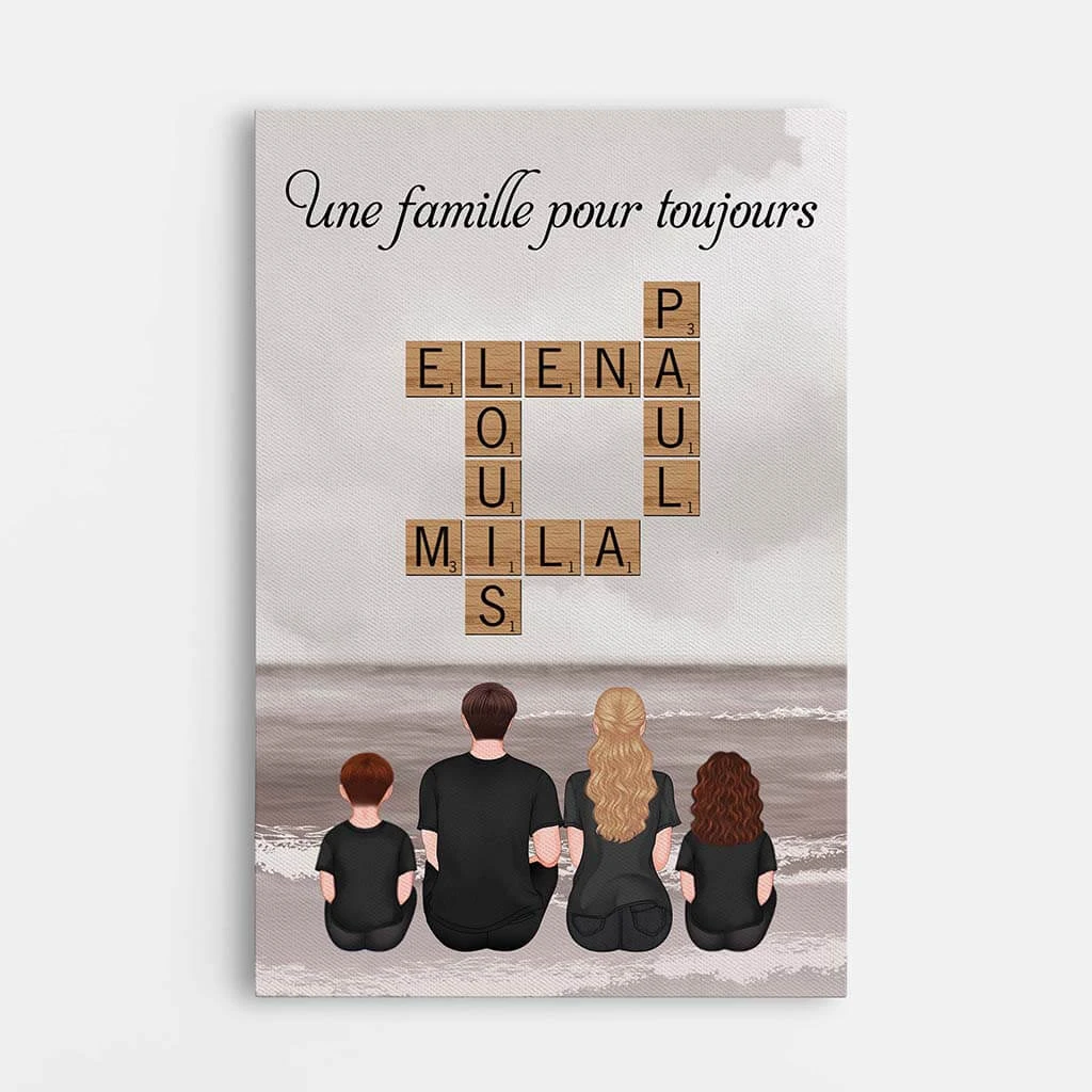 Une Famille Pour Toujours - Cadeau Personnalisé | Toile Pour Famille 1 Une Famille Pour Toujours - Cadeau Personnalisé | Toile Pour Famille