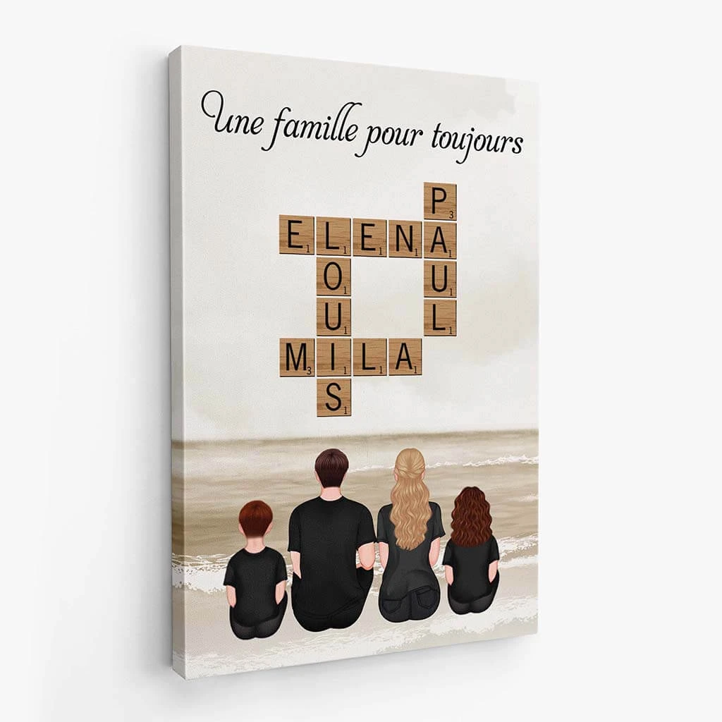 Une Famille Pour Toujours - Cadeau Personnalisé | Toile Pour Famille 2 Une Famille Pour Toujours - Cadeau Personnalisé | Toile Pour Famille – Image 2