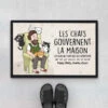 Les Chats Gouvernent La Maison - Cadeau Personnalisé | Paillasson Pour Amoureux Des Animaux -Vivelamode Soldes Magasin 3484DFR1 les chats gouvernent la maison paillasson chat personnalise
