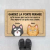 Ne Laissez Pas Sortir Les Chats Espiègles - Cadeau Personnalisé | Paillasson Pour Amoureux Des Animaux