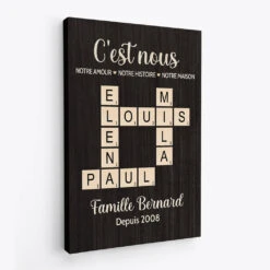Notre Amour, Notre Histoire, Notre Maison Depuis Avec Mots Croisés - Cadeau Personnalisé | Toile Pour Famille 4 Notre Amour, Notre Histoire, Notre Maison Depuis Avec Mots Croisés - Cadeau Personnalisé | Toile Pour Famille -Vivelamode Soldes Magasin 3490CFR2 notre amour notre histoire notre maison depuis avec mots croises toile famille personnalisable