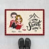Home Sweet Home Version Noel - Cadeau Personnalisé | Paillasson Pour Couple -Vivelamode Soldes Magasin 3515DFR1 home sweet home version noel tapis personnalise pour couple
