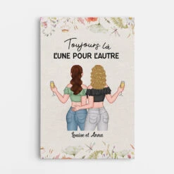 Toujours Là L'Une Pour L'Autre - Cadeau Personnalisé | Toile Pour Meilleure Amie