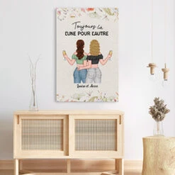 Toujours Là L'Une Pour L'Autre - Cadeau Personnalisé | Toile Pour Meilleure Amie -Vivelamode Soldes Magasin 3532CFR3 toujours la lune pour lautre toile personnalisee meilleure amie