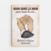 Main Dans La Main Pour Toute Une Vie - Cadeau Personnalisé | Toile Pour Couple