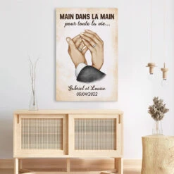 Main Dans La Main Pour Toute Une Vie - Cadeau Personnalisé | Toile Pour Couple -Vivelamode Soldes Magasin 3573CFR3 main dans la main pour toute une vie toile personnalisee pour couple