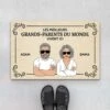 Les Meilleurs Grands-Parents Vivent Ici - Cadeau Personnalisé | Paillasson Pour Grands-Parents