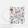 [Effet D'impression 3D]Mamie Tenant Les Mains Avec Fleurs Douces - Cadeau Personnalisé | Mug Pour Mamie