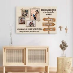 Prends Ma Main Et Ne La Lâche Jamais - Cadeau Personnalisé | Toile Pour Couple -Vivelamode Soldes Magasin 3697CFR3 prends ma main et ne la lache jamais toile couple personnalisee