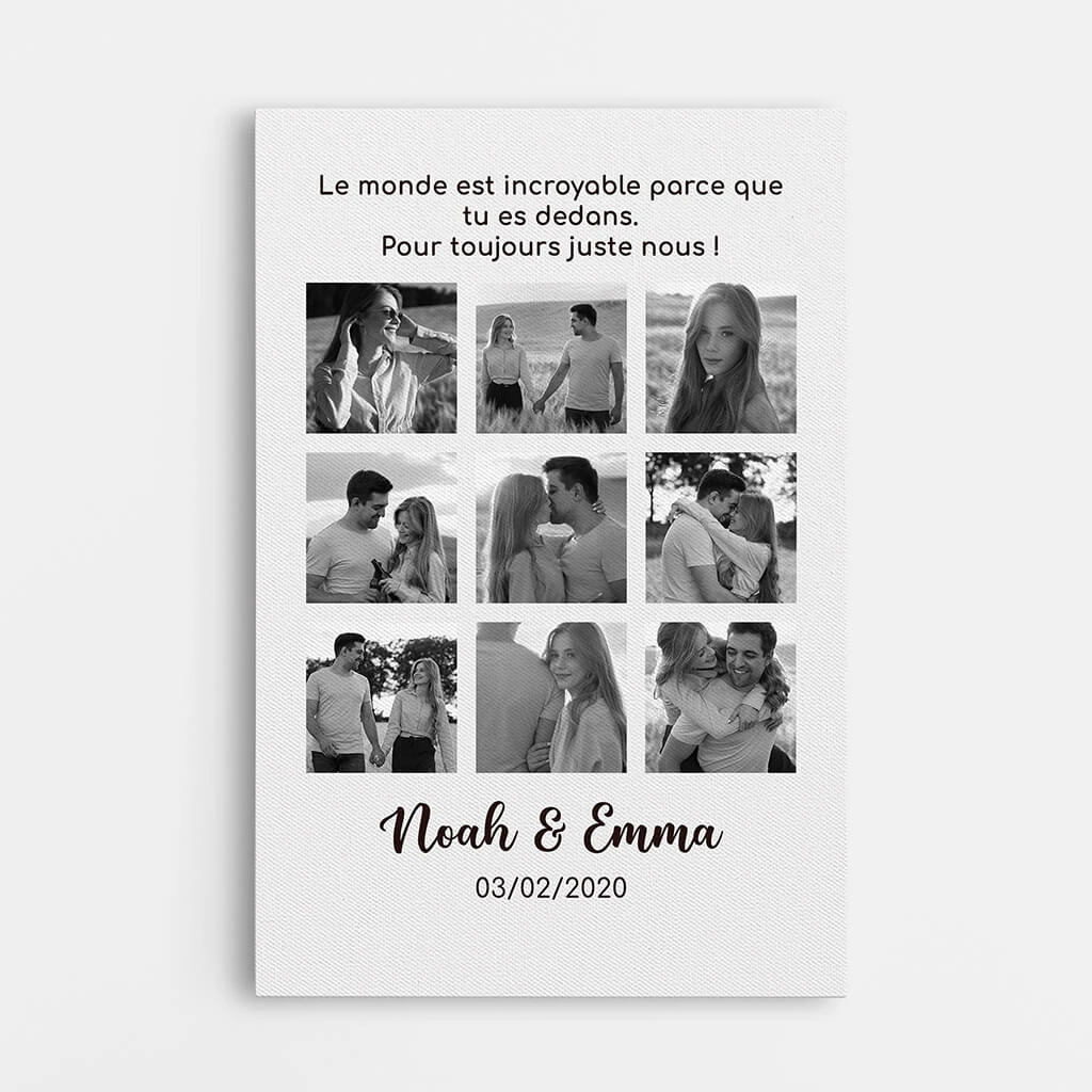 Le Monde Est Incroyable Parce Que Tu Es Dedans Avec Photos - Cadeau Personnalisé | Toile Pour Couple 1 Le Monde Est Incroyable Parce Que Tu Es Dedans Avec Photos - Cadeau Personnalisé | Toile Pour Couple