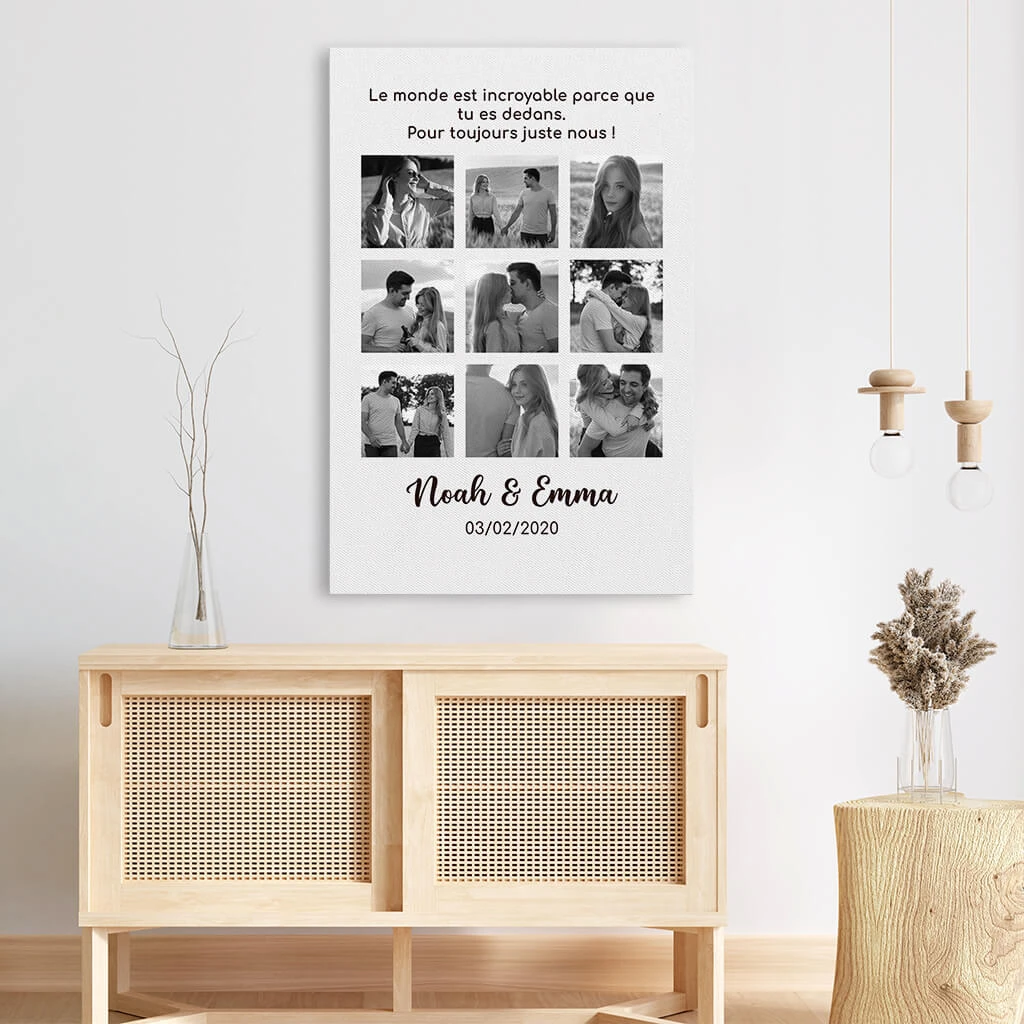Le Monde Est Incroyable Parce Que Tu Es Dedans Avec Photos - Cadeau Personnalisé | Toile Pour Couple 3 Le Monde Est Incroyable Parce Que Tu Es Dedans Avec Photos - Cadeau Personnalisé | Toile Pour Couple – Image 3