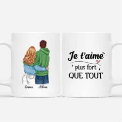 Je T'Aime Plus Fort Que Tout - Cadeau Personnalisé | Mug Pour Couple