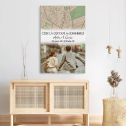 Là Où Tout A Commencé Version Carte Et Photos Vintage - Cadeau Personnalisé | Toile Pour Couple -Vivelamode Soldes Magasin 3714CFR3 la ou tout a commence version carte et photos vintage toile pour anniversaire de couple