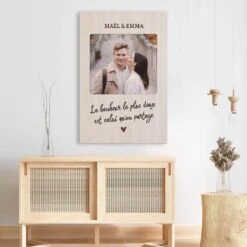 Le Bonheur Le Plus Doux Est Celui Qu'On Partage Avec Photo - Cadeau Personnalisé | Toile Pour Couple -Vivelamode Soldes Magasin 3745CFR1 le bonheur le plus doux est celui quon partage avec photo toile personnalisable coupleMockup3