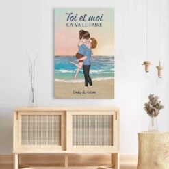 Toi Et Moi, Pour Toujours Au Bord De La Mer - Cadeau Personnalisé | Toile Pour Couple -Vivelamode Soldes Magasin 3747CFR3 toi et moi pour toujours au bord de la mer toile couple personnalisee