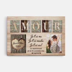 Maintenant... Je Ne Te Laisserai Jamais Partir Avec Photo - Cadeau Personnalisé | Toile Pour Couple