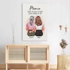 Tout Ce Que Je Suis, C'est Grâce À Toi - Cadeau Personnalisé | Toile Pour Mamie -Vivelamode Soldes Magasin 3757CFR3 tout ce que je suis cest grace a toi toile personnalisable mamie 3757CTE5A
