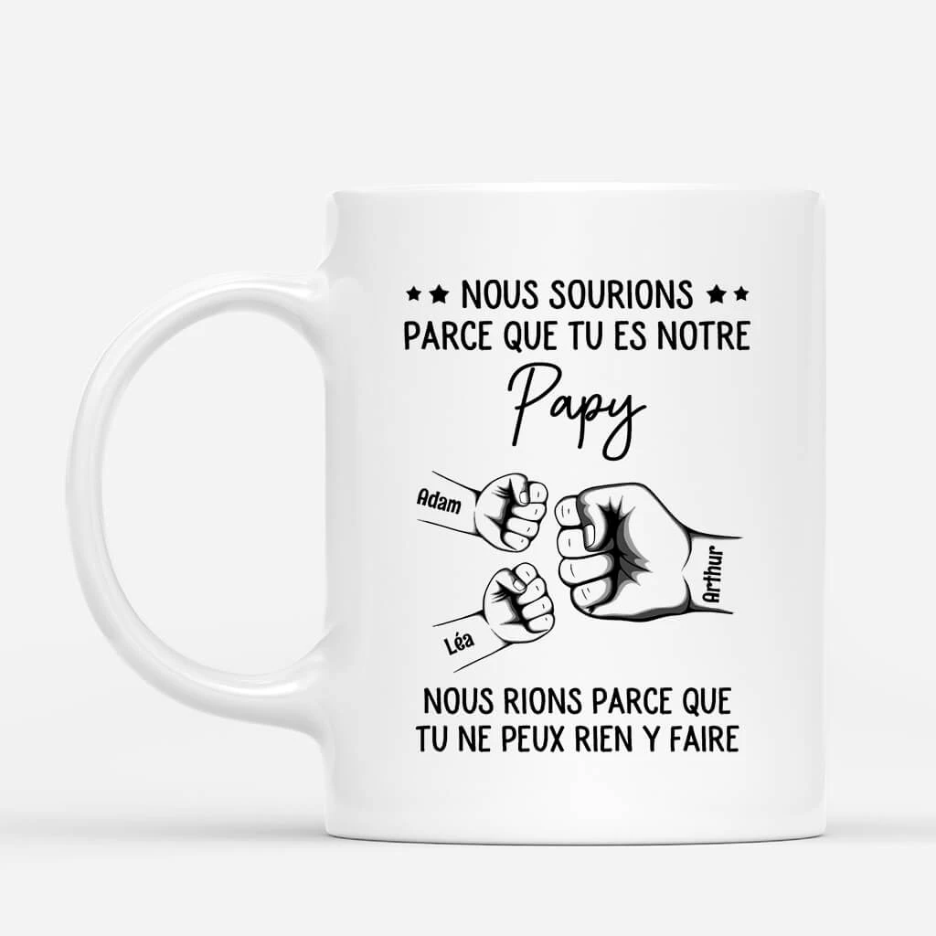 Je Souris Parce Que Tu Es Mon Papa - Cadeau Personnalisé | Mug Pour Papa 1 Je Souris Parce Que Tu Es Mon Papa - Cadeau Personnalisé | Mug Pour Papa