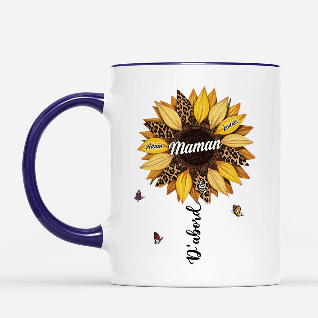 D'abord Maman, Maintenant Mamie Version Tournesol - Cadeau Personnalisé | Mug Pour Mamie 1 D'abord Maman, Maintenant Mamie Version Tournesol - Cadeau Personnalisé | Mug Pour Mamie