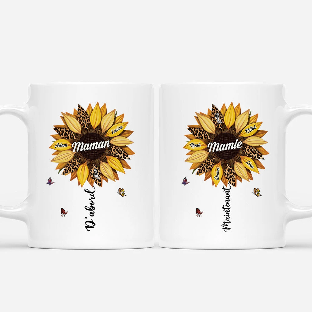 D'abord Maman, Maintenant Mamie Version Tournesol - Cadeau Personnalisé | Mug Pour Mamie 2 D'abord Maman, Maintenant Mamie Version Tournesol - Cadeau Personnalisé | Mug Pour Mamie – Image 2