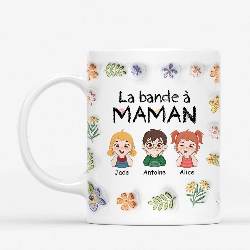 La Bande À Mamie Avec FLeurs 3D - Mug Pour Mamie 1 La Bande À Mamie Avec FLeurs 3D - Mug Pour Mamie