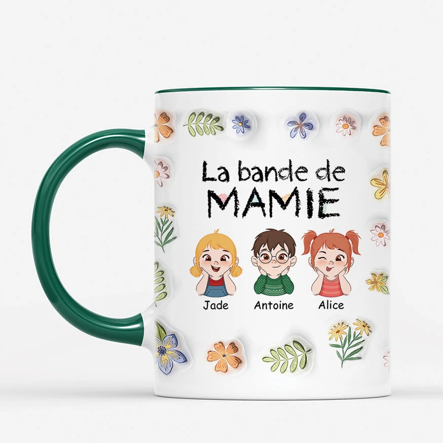La Bande À Mamie Avec FLeurs 3D - Mug Pour Mamie 2 La Bande À Mamie Avec FLeurs 3D - Mug Pour Mamie – Image 2