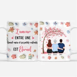 [Effet D'Impression 3D] L'amour Entre Une Mamie Et Ses Petits-Enfants Est Éternel - Cadeau Personnalisé |Mug Pour Mamie