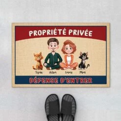 Propriété Privée - Cadeau Personnalisé | Paillasson Pour Amoureux Des Chats