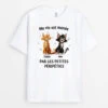 T-shirt Dessin Animé Chat 3D Personnalisé -Vivelamode Soldes Magasin 3921AFR1 t shirt personnalise avec chat les petites peripeties 3921a5k5c