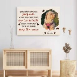 Toile Sans Moi Personnalisée Avec Photo Du Chien -Vivelamode Soldes Magasin 3988CFR3 toile personnalisee quand demain commencera cadeau commomeratif chien 3988ctt5c