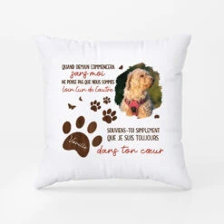 Sans Moi - Coussin Personnalisé Photo Chien