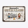 Bienvenue À Arrête De Te Plaindre - Cadeau Personnalisé | Plaque Pour Couple