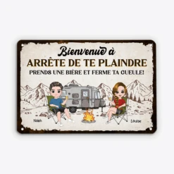 Bienvenue À Arrête De Te Plaindre - Cadeau Personnalisé | Plaque Pour Couple