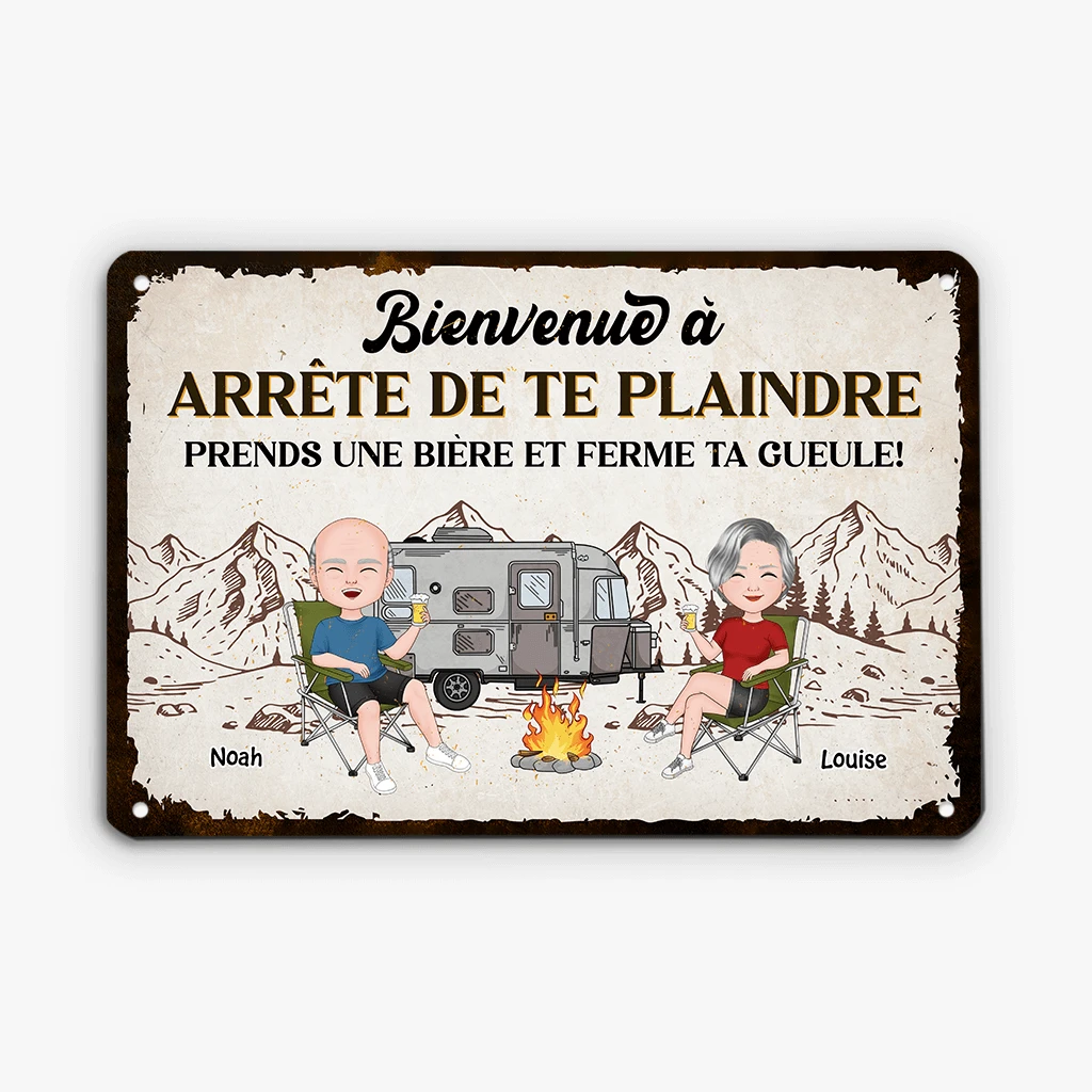 Bienvenue À Arrête De Te Plaindre - Cadeau Personnalisé | Plaque Pour Couple 2 Bienvenue À Arrête De Te Plaindre - Cadeau Personnalisé | Plaque Pour Couple – Image 2