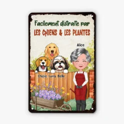 Facilement Distraite - Plaque En Métal Personnalisée Avec Chien -Vivelamode Soldes Magasin 4031EFR2 plaque en metal personnalisee avec chien facilement distraite 4031etq0c