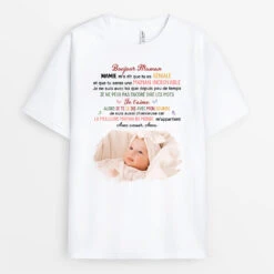 Bonjour Maman Avec Photo - Cadeau Personnalisé | T-shirt Pour Maman