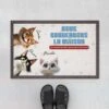Nous Gouvernons La Maison Design Cartoon Humour - Cadeau Personnalisé | Paillasson Pour Amoureux Des Chats