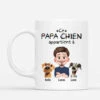Ce Papa Appartient À Design Cartoon - Cadeau Personnalisé | Mug Pour Amoureux Des Chiens
