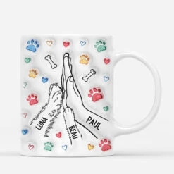 Le Meilleur Papa Du Monde 3D - Cadeau Personnalisé | Mug Avec Chien -Vivelamode Soldes Magasin 4076MFR3 effet dimpression 3d mug personnlise chien et maitre le meilleur papa du monde 4076M