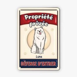 Propriété Privée 3D - Cadeau Personnalisé | Plaque Pour Amoureux Des Chiens