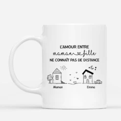 L'amour Ne Connaît Pas De Distance - Cadeau Personnalisé | Mug Pour Maman Et Mamie