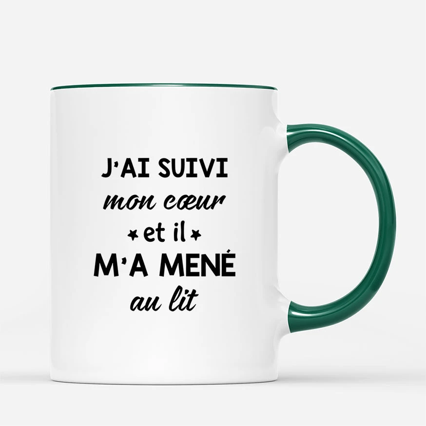 Mon Cœur M’a Mené Au Lit - Cadeau Personnalisé | Mug Humour Pour Femme 3 Mon Cœur M’a Mené Au Lit - Cadeau Personnalisé | Mug Humour Pour Femme – Image 3