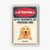 Cette Propriété Est Protégée Par Version 3D - Cadeau Personnalisé | Plaque Pour Amoureux Des Chiens -Vivelamode Soldes Magasin 4181EFR1 plaque personnalisee 3d cette propriete est protegee par chien 4181etl0c