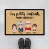 Les Petits-Enfants Sont Gâtés Ici Design Cartoon - Cadeau Personnalisé | Paillasson Pour Famille