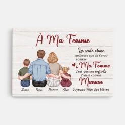À Ma Femme Version Tourner Les Dos - Cadeau Personnalisé | Toile Pour Femme