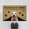 Pas Besoin De Sonner - Cadeau Personnalisé | Paillasson Pour Amoureux Des Chiens -Vivelamode Soldes Magasin 4291DFR1 paillasson personnalise chien pas besoin de sonner 4291d8q3c
