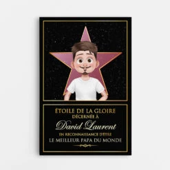Étoile De La Gloire - Cadeau Personnalisé | Toile Pour Papa